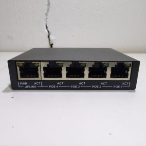 POE Switch PS504 Power Over Mini Ethernet, 5x RJ45 LAN-Port, 4x RJ45 LAN-Port, 802.3AF, 48V / 60W.