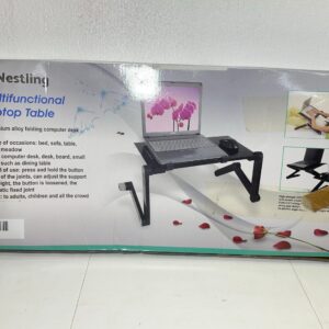 Nestling® Portable Laptop Desk - Folding Table With Removable Mouse Tray & Anti-Slip Bar