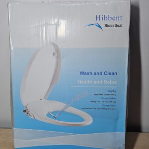 Hibbent Non Electric Mechanical Toilet Bidet Seat with Dual Nozzle Adjustable Water Pressure Self Cleaning - Combined Toilet Bidet(with 0.6m Hose) - (Round/Standard Bowl)- OB108