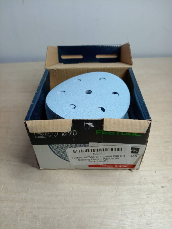 Festool 497365 STF D90/6 P80 GR Sanding Discs – Pack of 50