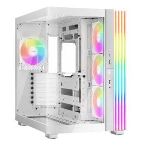 Be Quiet! Light Base 600 LX ARGB Gaming Case w/ Glass Front & Side, ATX, Invertible, 4x ARGB Fans, 1.33M ARGB Strip & Controller, USB-C, Asus BTF Compatible, White