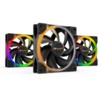 Be Quiet! (BL076) Light Wings 12cm PWM ARGB Case Fans (3 Pack), Rifle Bearing, 18 LEDs, Front & Rear Lighting, Up to 1700 RPM, ARGB Hub included