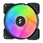 Fractal Design Aspect 12 12cm RGB PWM Case Fan, Rifle Bearing, Supports Chaining, Aerodynamic Stator Struts, 500-2000 RPM, Black Frame