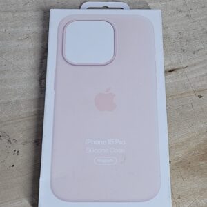 (small mark) Official Apple iPhone 15 Pro Silicone Case with MagSafe - Light Pink