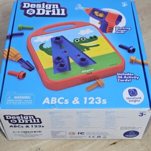 (drill faulty) Learning Resources Design & Drill ABCs & 123s, Fine Motor Skills Construction Toy