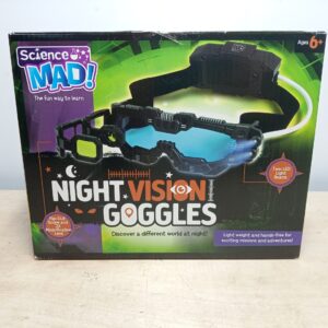 Science MAD! Night Vision Goggles For Kids - For Fun Night Missions - Lightweight, Flip Out Scope, 2x Magnification