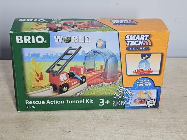 BRIO World Smart Tech Sound Rescue Action Tunnel Kit for Kids Age 3 Years Up - Wooden Railway Sets, Accessories and Add Ons
