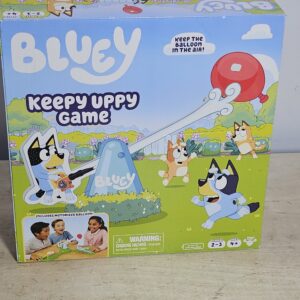 Bluey Keepy Uppy Game Help, Bingo, and Chilli Keep the Motorized Balloon in the Air With the Character Paddles For 2-3 players Ages 4+