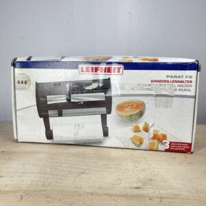 Leifheit Parat F2, Cling Film Dispenser Wall Mounted, Kitchen foil and Cling Film Dispenser Wall Mounted Holder, Easy-Install Kitchen Roll Dispenser with Cutter, Takes Rolls to 30 cm wide, Black