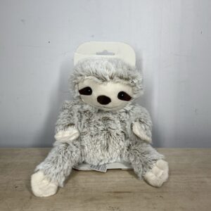 Warmies Marshmallow Sloth Plush Junior Size, Fully Microwavable and Weighted Cuddly Toy for Anxiety, Chill in The Freezer or Heat in Microwave, Soft Toy Heat Pad