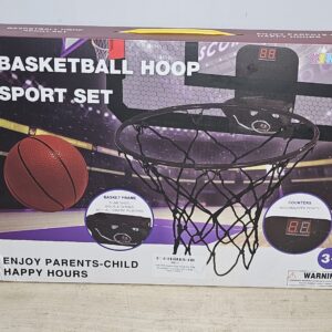 YIMORE Basketball Hoop for Kids Automatic Scoring Indoor Basketball Hoop, Mini Basketball Hoop Wall Mounted with 3 Balls Toy for Girls Boys Age 5 6 7 8 9 10 (red)