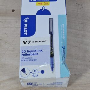 Pilot V7 Hi-Tecpoint Liquid Ink Roller Pen - Blue (Pack of 18)
