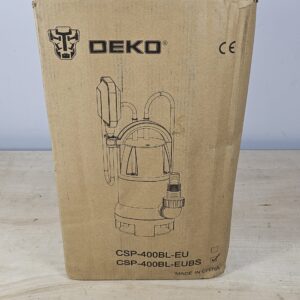 DEKO Submersible Water Pump 400W 8000L/H, Portable Water Sump Pump to Empty Pool, Water Drainage Pump for Clean and Dirty Water for Garden Pond, Pools, and Ditches + Float Switch