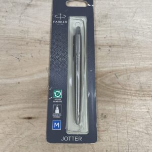 Parker Jotter Ballpoint Pen | Stainless Steel with Chrome Trim | Medium Point Blue Ink