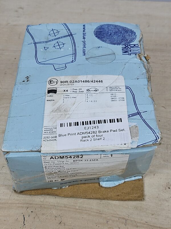 Blue Print ADM54282 Brake Pad Set, pack of four