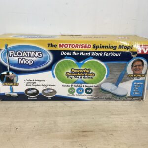 Floating Mop - Cordless & Rechargeable - 100RPM Dual-Contra Rotating Microfiber Cloths
