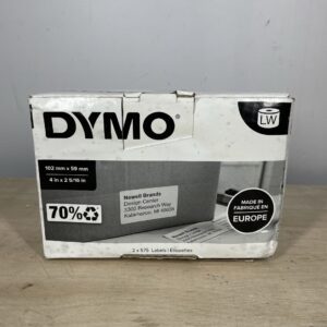 Dymo S0947420 LabelWriter 4XL High Capacity Large Shipping Labels, 102 x 59 mm, 2 Rolls of 575 - Black Print on White