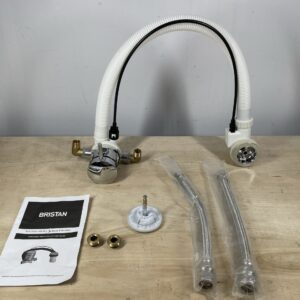 Bristan W BATH09 Filler with Pop Overflow C, Chrome, Bath Fill with Waste