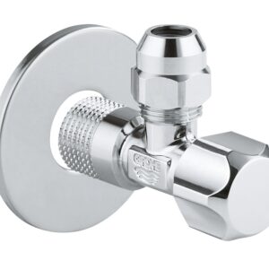 GROHE 22018 Angle Valves 1/2 x 3/8"Rose Squeeze Connection 10 MM VPE Set of 1 Chrome