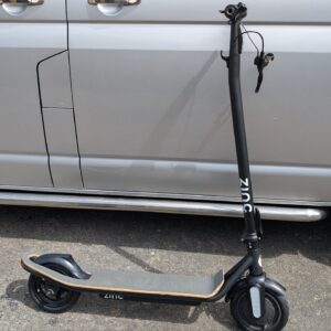 Zinc Folding Electric Swift Plus Scooter, Wood Deck, 15mph, 14 Mile Range