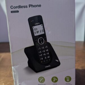 VTech ES2000 DECT Cordless Phone with Nuisance Call Blocker,Easy-to-Read Backlit Display,ECO Mode,Landline Phone with 18 Hours Talk-time,Volume Booster,Handsfree Speakerphone,Speed Dial,Single Handset