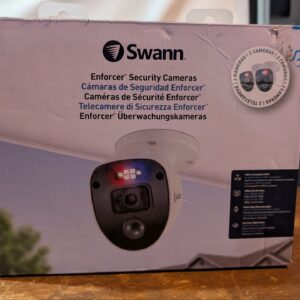 Swann Add-On DVR Bullet Security Cameras with Sensor Spotlights, Flashing Lights, 1080p Full HD Video, Indoor or Outdoor, Colour Night Vision plus True Detect Heat Motion Detection - 2 Pack, 1080SLPK2
