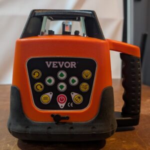 VEVOR 500m Horizontal Vertical Rotary Laser Level 500m Green Accuracy ± 508mm Angle Scanning 0-180° Waterproof IP54 Building Construction Indoor Decoration Orange