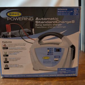 Ring 8A Automatic Car Battery Charger: Suitable for Vehicles up to 2.5L & Protects Against Over Charging