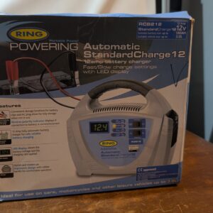 RING 12A Car Battery Charger for Vehicles Up to 3.0L: Compatible for Lead Acid & Gel Batteries