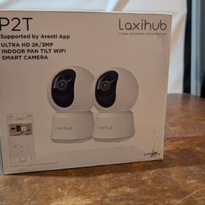 LAXIHUB 2K Indoor Camera 2 Pack,Pet Dog Camera with App,360° View,MotionTracking,Night Vision,Pan/Tilt,2-Way Audio,Privacy Mode,Wifi House Security Camera for Baby/Elder/Cat/Puppy
