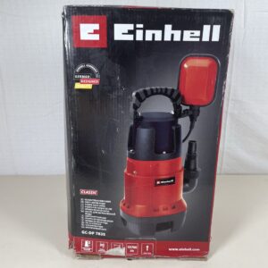 Einhell GC-DP 7835 Dirty & Clean Water Pump (780W, Ø35 mm foreign particles 15,700 L/h delivery cap., float switch, carry handle, cable rewind, univ. connect)