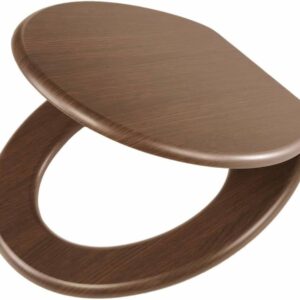 Tiger Douglas Toilet Seat, MDF, Walnut Wood, 43 x 37.5 x 5 cm