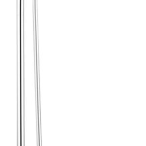 GRIFEMA COLUMNAS-G7005 Modern Chrome Shower Riser Rail Mixer, Round Bathroom Tap System with Stainless Hose Pipe, ABS Handheld Shower, 1/2 Inch Hose Pipe [Energy Class A+]