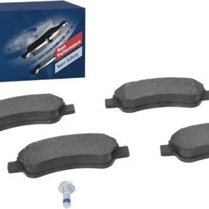 Bosch BP318 - Brake Pads Car Front Axle - Bosch Quality - Reduced Noise and Dust - ECE-R90 Certified - Copper-Free - 1 Set of 4 Pads - With Accessories