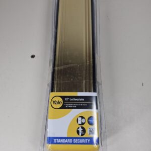 Yale YLP44-06/32-CP Letterplate/Letterbox, Polished Gold Finish, 300 mm, Fits 38-78 mm Doors