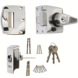 ERA 40mm Maximum Security BS Nightlatch - Chrome Effect Body