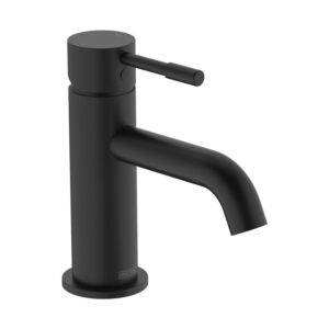 Bristan Mila Basin Mixer Tap with Clicker Waste Black (MI BAS BLK)