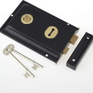 Yale Locks P334 Rim Lock Black Finish 156 x 104 mm Visi Pack