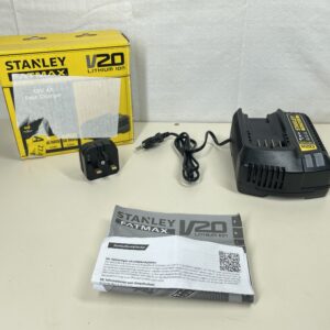 STANLEY FATMAX SFMCB14-QW V20 4A (18V) Fast Battery Charger for V20 Batteries, Black with EU Plug