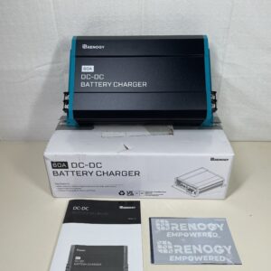Renogy 12V 60A DC to DC On-Board Battery Charger for Flooded, Gel, AGM, and Lithium Batteries, Using Multi-stage Charging in RVs, Commercial Vehicles, Boats, Yachts