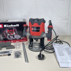 Einhell 4350490 TE-RO 1255 E Power Router | 1200W Wood Router Trimmer, Precise Variable Milling Depth Plunge Router | Electric 1/4 Inch Handheld Router Tool For Woodworking