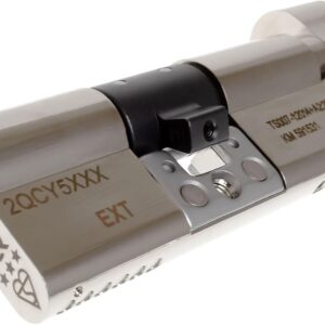 greenteQ Orion TS007 3-Star Anti-Snap Thumbturn Euro Cylinder Twist Lock Door Barrel - Nickel, 40/40 (80mm)