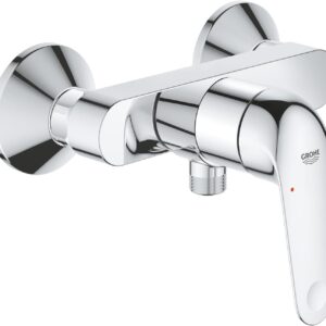 GROHE Swift QuickFix – Exposed Single-Lever Shower Mixer (Wall-Mounted, Metal Lever, 35 mm Ceramic Cartridge, Easy to Fit with GROHE QuickSpanner), Chrome, 24333001