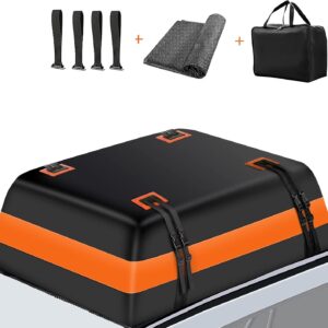 RoofPax Car Roof Bag - 21 Cubic Ft Heavy Duty Bag, 100% Waterproof Excellent Military Quality Roof-Top Car Bag - Fits All Cars With/Without Racks Orange