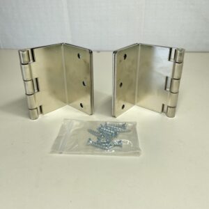 Handicap Expandable Door Hinges, Offset Door Hinges - 2 Swing Hinge in Satin Chrome