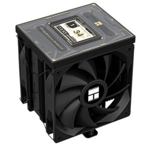 Thermalright Burst Assassin 120 Vision Digital CPU Cooler - IPS 2.4-inch Square Rotatable Display, 120mm Forward and Reverse Fan Design, Support Intel LGA1700/1150/1151/1200/1851, AMD AM4/AM5|Black