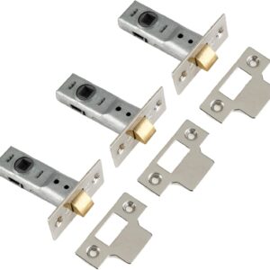 Yale Locks 3PM888CH2 Tubular Mortice Latches 64mm 2.5-inch - Chrome Finish (Pack of 3)