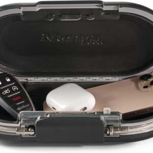 Master Lock Portable Small Lock Box - Set Your Own Combination Lock Portable Safe, Personal Travel Safe, 5900D, Gunmetal Grey, 9-17/32 in. Wide