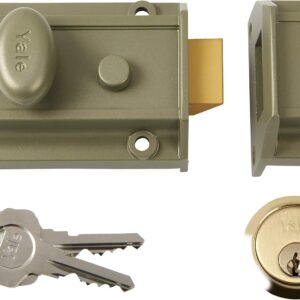 Yale P-77-ENB-PB-60 - Traditional Nightlatch - 60mm - Electro Nickel Brass Finish - Standard Security