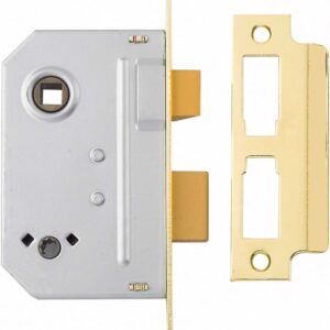 Yale P-M236-PB-63 Bathroom Sashlock - Visi Pack, Suitable for Internal Doors or Bathroom Doors, Brass Finish, 2.5 Inch/64 mm
